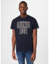 GUESS Tricou 'MILAD' bej / bleumarin / albastru deschis / alb - Pled.ro