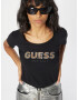 GUESS Tricou negru / alb - Pled.ro