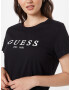 GUESS Tricou negru / alb - Pled.ro