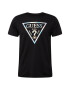 GUESS Tricou negru / alb - Pled.ro