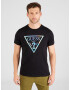 GUESS Tricou negru / alb - Pled.ro