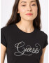 GUESS Tricou negru / argintiu - Pled.ro