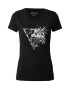 GUESS Tricou negru / argintiu / alb - Pled.ro