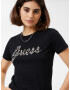 GUESS Tricou negru / argintiu / transparent - Pled.ro