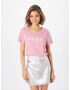 GUESS Tricou roz / alb - Pled.ro