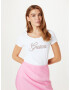 GUESS Tricou roz / argintiu / alb - Pled.ro