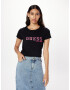 GUESS Tricou roz / negru - Pled.ro