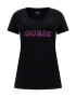 GUESS Tricou roz neon / negru - Pled.ro