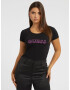 GUESS Tricou roz neon / negru - Pled.ro