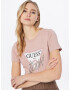 GUESS Tricou roz pal / roz deschis / negru / alb - Pled.ro