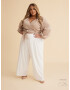 Guido Maria Kretschmer Curvy Collection Pantaloni 'Ria' alb - Pled.ro