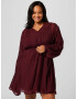 Guido Maria Kretschmer Curvy Rochie tip bluză 'Hilka' roșu burgundy - Pled.ro