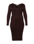 Guido Maria Kretschmer Curvy Rochie tricotat 'Sheila' castaniu - Pled.ro