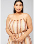 Guido Maria Kretschmer Curvy Rochie 'Valeria' crem / ecru / maro caramel / galben deschis - Pled.ro