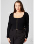 Guido Maria Kretschmer Curvy Tricou 'Leah' negru - Pled.ro