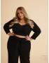 Guido Maria Kretschmer Curvy Collection Tricou 'Lola' negru - Pled.ro