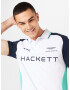 Hackett London Tricou bleumarin / albastru aqua / alb - Pled.ro