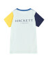 Hackett London Tricou bleumarin / albastru cobalt / albastru pastel / galben - Pled.ro