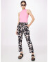 Hailys Pantaloni 'Ricky' maro / roz pastel / negru - Pled.ro