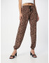 Hailys Pantaloni 'Roxy' maro / maro deschis / negru - Pled.ro