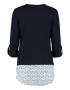 Hailys Tricou 'Sanja' bleumarin / albastru deschis / alb - Pled.ro