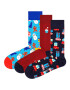 Happy Socks Șosete bleumarin / albastru deschis / roșu vin - Pled.ro