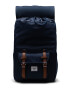 Herschel Rucsac 'Little America' bleumarin / maro caramel - Pled.ro