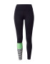 Hey Honey Pantaloni sport verde / negru / alb - Pled.ro