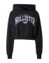 HOLLISTER Bluză de molton negru / alb - Pled.ro