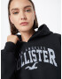 HOLLISTER Bluză de molton negru / alb - Pled.ro