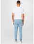 HOLLISTER Pantaloni albastru deschis / alb - Pled.ro