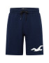 HOLLISTER Pantaloni bleumarin / alb - Pled.ro