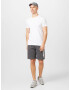 HOLLISTER Pantaloni gri metalic / alb - Pled.ro