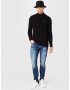 HOLLISTER Pulover negru / alb - Pled.ro