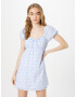 HOLLISTER Rochie albastru deschis / alb - Pled.ro