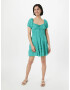 HOLLISTER Rochie de vară verde / alb - Pled.ro