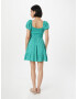 HOLLISTER Rochie de vară verde / alb - Pled.ro