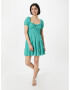 HOLLISTER Rochie de vară verde / alb - Pled.ro