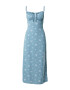 HOLLISTER Rochie 'EMEA' albastru fumuriu / alb - Pled.ro