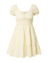 HOLLISTER Rochie galben / alb - Pled.ro