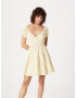 HOLLISTER Rochie galben / alb - Pled.ro