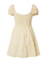 HOLLISTER Rochie galben / alb - Pled.ro