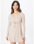 HOLLISTER Rochie maro / alb - Pled.ro