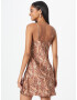 HOLLISTER Rochie nisipiu / castaniu / maro pueblo / alb - Pled.ro