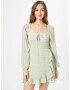 HOLLISTER Rochie tip bluză verde iarbă / verde pastel / alb - Pled.ro