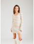 HOLLISTER Rochie tricotat culoarea pielii / alb - Pled.ro