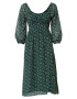 HOLLISTER Rochie verde / alb - Pled.ro