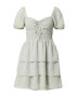 HOLLISTER Rochie verde pastel / alb - Pled.ro