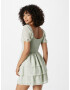 HOLLISTER Rochie verde pastel / alb - Pled.ro