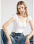 HOLLISTER Top alb - Pled.ro